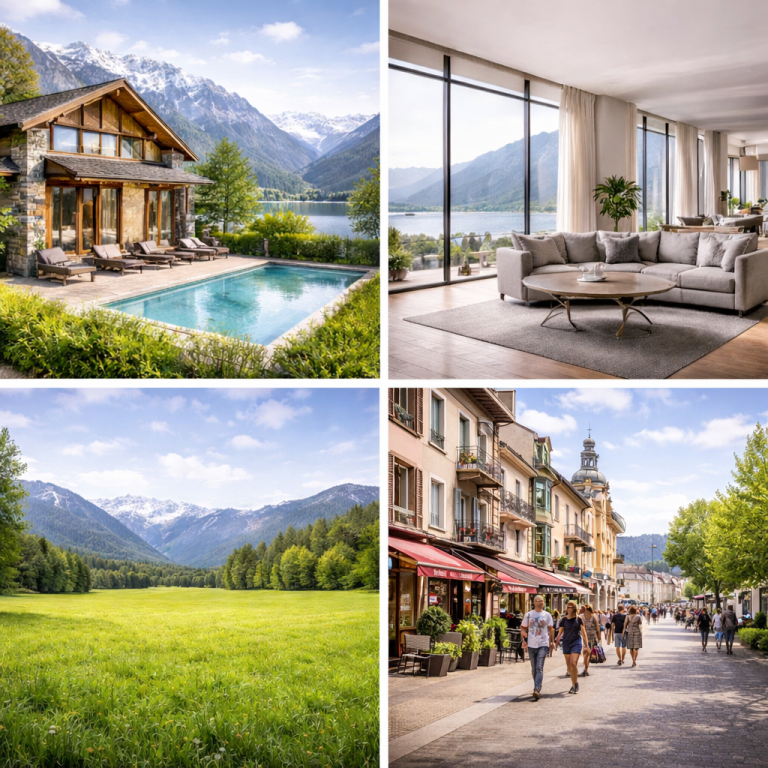 Maisons, appartements, terrains et centre-ville en Haute-Savoie