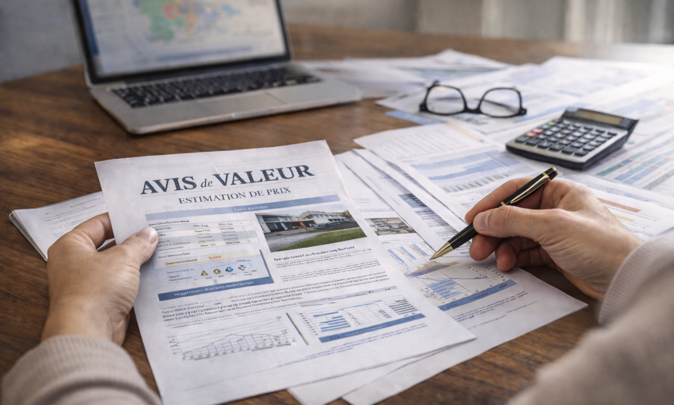 Avis de valeur immobilier et estimation de prix d’un bien